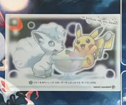 Pokemon Center Sapporo 2016 Clear Card Alola's Vulpix & Pikachu Limited 2/4 Rare - Image 2