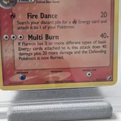Pokemon TCG 2005 EX Flareon Reverse Holo Unseen Forces #5/115 PSA 8 - Image 4
