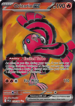 ORICORIO EX 110/094 ULTRA RARE PHANTASMAL FLAMES POKEMON NM - Image 1