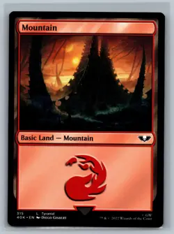 Magic MTG Universes Beyond: Warhammer 40,000 4x Mountain #315 TCG 40k Playset - Image 1