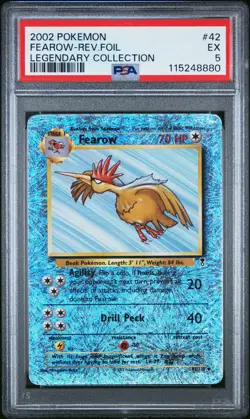 Pokemon TCG Fearow 42/110 Legendary Collection Reverse Holo PSA 5 - Image 1