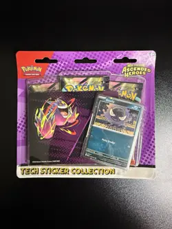 Pokemon Mega Evolution–Ascended Heroes Tech Sticker 3-Pack Booster Promo Gastly - Image 1