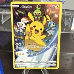 Pokemon TCG Pikachu SWSH020 Promo Holo SWSH Sword & Shield 70 HP Basic - Image 1