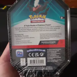NEW Pokemon TCG Triple Whammy Tins Box Factory Sealed 1 foil and 3 bosster pack - Image 2
