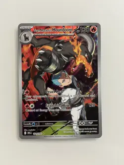 Team Rocket's Houndoom 191/182 Destined Rivals Pokemon Illustration Rare - Image 1