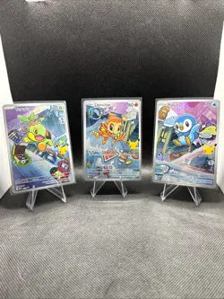 Pokemon 1st Partner Illustration Collections Turtwig #40 Chimchar #41 Piplup #42 - Image 1