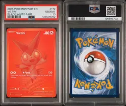 2025 Pokemon White Flare Black White Rare Victini 172/086 BWR PSA 10 GEM MINT - Image 3