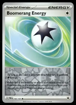 Boomerang Energy 166/167 Twilight Masquerade Trainer Holo Pokemon TCG - Image 1