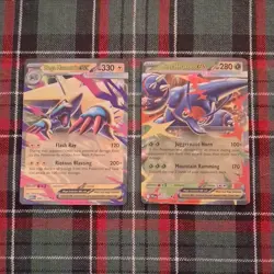 Pokemon TCG Mega Manectric EX 050/132 Mega Heracross EX 004/094 Foil Lot of 2 E… - Image 1