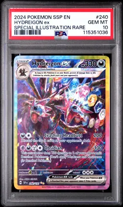 2024 POKEMON SSP EN-SURGING SPARKS SPECIAL ILLUSTRATION RARE HYDREIGON EX PSA 10 - Image 1