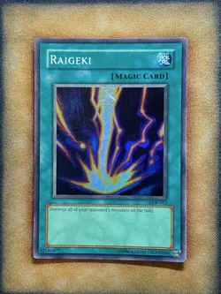 Yugioh Raigeki LOB-053 Super Rare Original Print LP - Image 1