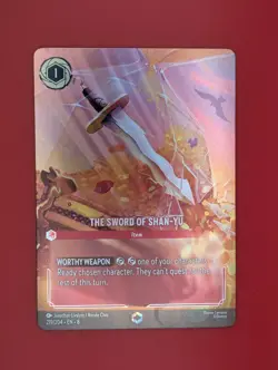 Disney Lorcana TCG the Sword of Shan-Yu Enchanted Card 219/204 Reign of Jafar - Image 1