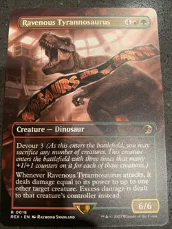 MTG Ravenous Tyrannosaurus Borderless #0018 - Image 1