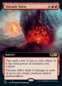 Volcanic Salvo (Extended Art) -Foil Near Mint MTG Magic 2021 Core Set - Image 1