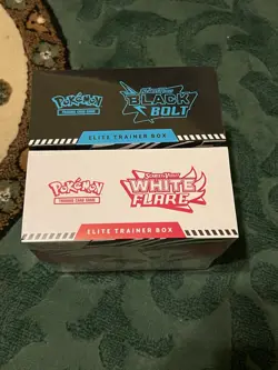 1 ea Pokemon BLACK BOLT & WHITE FLARE Elite Trainer Box ETB NEW factory sealed - Image 2