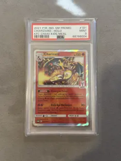 KFC PSA 9 Charizard Indonesian 181/SM-P Holo Pokemon Chaki Kids Meal Mint - Image 1