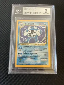 Pokemon POLIWRATH 13/102 1st Prima Edizione SET BASE ITA italiano BGS 9 - Image 1