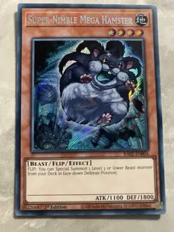 Yugioh - Super-Nimble Mega Hamster - RA02-EN004 - Secret Rare 1st Edition - Image 1