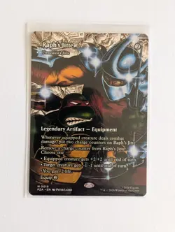 TMNT Raph's Jitte M 0019 Mythic Borderless PZA Magic The Gathering - Image 1