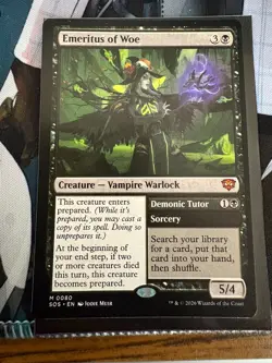 Emeritus of Woe Mythic Secrets of Strixhaven Near Mint NM In hand - Image 1