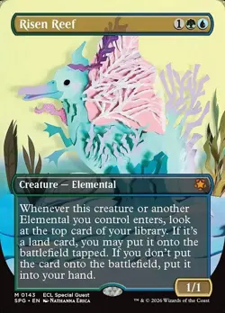 Risen Reef (Borderless) X1 SPG MTG Special Guest Lorwyn Eclipsed - Image 1