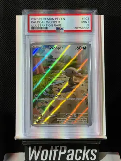 Pokemon Me02: Phantasmal Flames - Paldean Wooper 102/094 Illustration Rare PSA 9 - Image 1