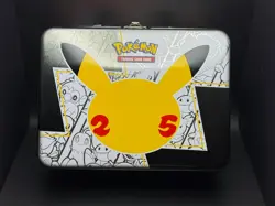 Pokemon 25th Anniversary Celebrations Collectors Chest Lunchbox Tin - EMPTY - Image 1