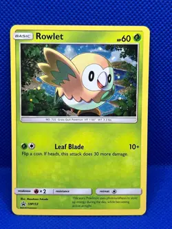 Pokemon Tcg Rowlet SM153 SM Black Star Promo - Image 1