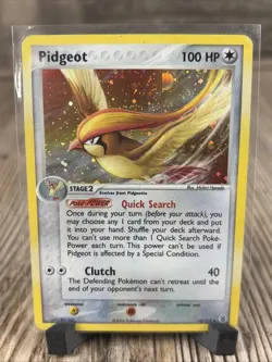 Pokemon Pidgeot 10/112 FireRed LeafGreen Holo Trading Card LP - Image 1