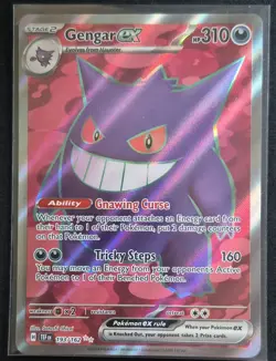 Pokemon Gengar ex 193/162 SV05: Temporal Forces Ultra Rare Holo Full Art 310 HP - Image 1