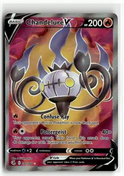 2021 Pokemon - Sword & Shield Fusion Strike Chandelure V #247/264 - Image 1