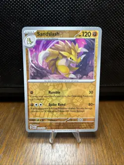 CRIMP ERROR Sandslash SV: Scarlet & Violet 151 #028/165 Reverse Holo Pokemon - Image 1