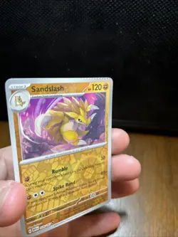 CRIMP ERROR Sandslash SV: Scarlet & Violet 151 #028/165 Reverse Holo Pokemon - Image 3