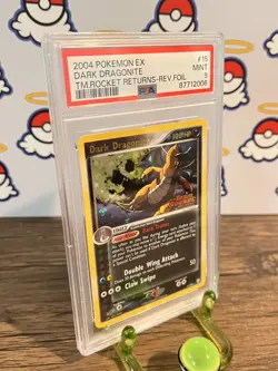 Dark Dragonite 15/109 Reverse Holo Stamp Team Rocket Returns Pokemon PSA 9 MINT - Image 2