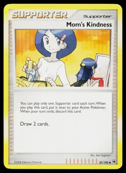 Mom's Kindness 83/100 Uncommon Majestic Dawn Pokemon Lightly Played - Image 1