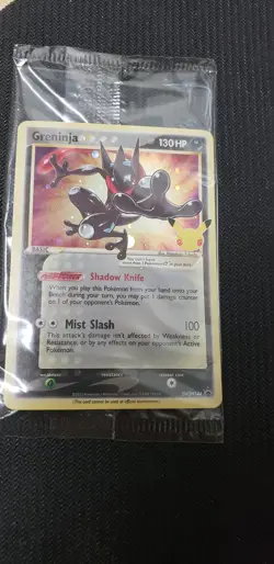 Pokemon TCG Greninja Gold Star SWSH144 - Celebrations Black Star Promo - Sealed - Image 5