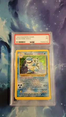 1999 Blastoise Pokemon Base Set PSA 1 Holo Rare - Image 1