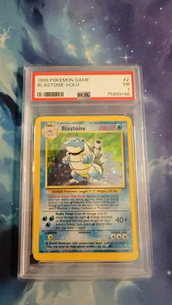 1999 Blastoise Pokemon Base Set PSA 1 Holo Rare - Image 3