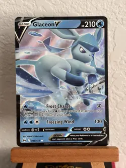 Glaceon V 38/159 - Sword and Shield Crown Zenith Holo Rare Pokemon TCG - NM - Image 1