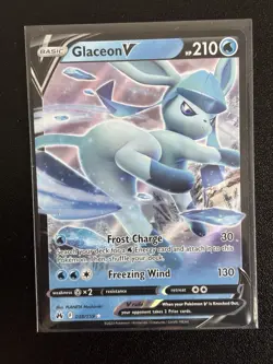 Glaceon V 38/159 - Sword and Shield Crown Zenith Holo Rare Pokemon TCG - NM - Image 2