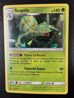 Sceptile Holo Rare SM - Celestial Storm 10/168 LP Cracked Ice Holofoil - Pokemon - Image 1