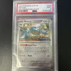 Metang SVP090 PSA 9 Staff Promo Temporal Forces Pokemon Prerelease - Image 1