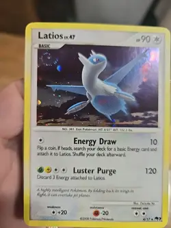 2008 Pokemon Pop Series 7 Latios 4/17 Holo Rare Lv. 47 LP-NM Condition See Pics - Image 2