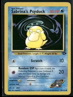 Sabrina's Psyduck 99/132 Common Gym Challenge Pokemon Lightly Played - Image 1