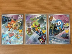 Pokemon TCG First Partner Illustration Collection Series Sinnoh Gen 4 (set of 3) - Image 1