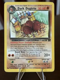 Pokemon TCG Dark Dugtrio Non Holo Rare Team Rocket 23/82 - MP - Image 1