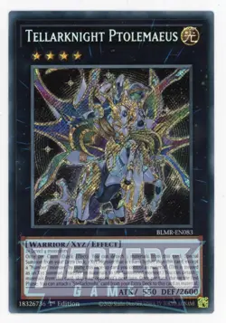 Yugioh Tellarknight Ptolemaeus BLMR-EN083 Secret Rare 1st Edition Near Mint - Image 1