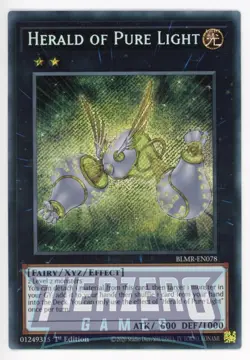 Yugioh Herald of Pure Light BLMR-EN078 Secret Rare 1st Edition Near Mint - Image 1