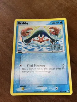 Krabby 54/100 Holo Stamped Pokemon Card Set EX Crystal Guardians - Ill. Komiya - Image 2