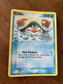 Krabby 54/100 Holo Stamped Pokemon Card Set EX Crystal Guardians - Ill. Komiya - Image 3